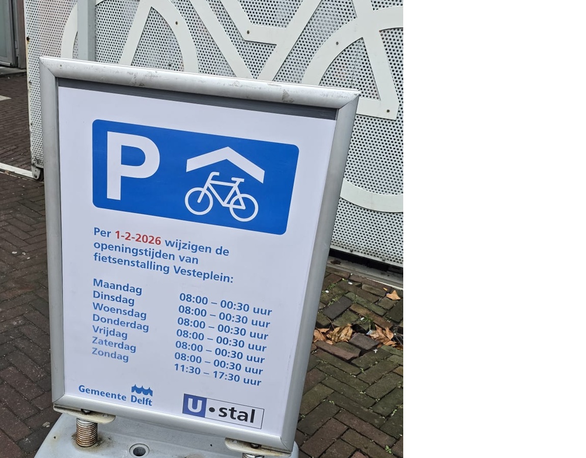 Openingstijden Delft Vesteplein per 1 februari 2026